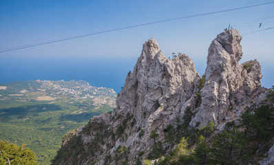The magnificent view from Ai-Petri mountain, Crimea, Ukraine