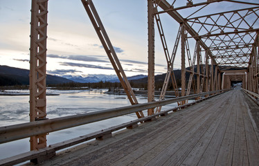 Fototapeta premium Bridge over Saskatchewan River