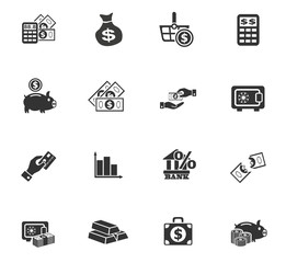 hand and money icon set