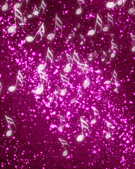 Musical notes on background