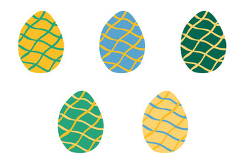 Colorful decorated easter eggs