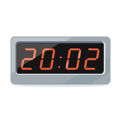 Clock Logo Icon Isolated. Watch Object