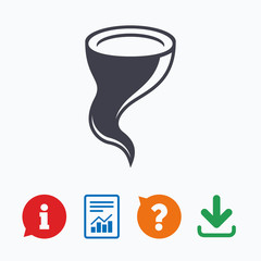 Storm sign icon. Gale hurricane symbol.