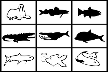 Naklejka premium Balıklar