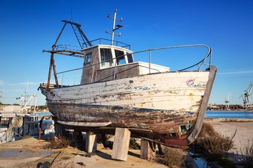 Abandoned boat wreck