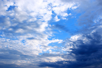 white clouds on blue sky