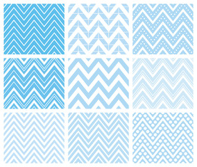 Set of Herringbone Zigzag Seamless Patterns