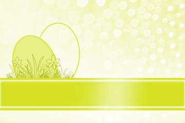  Ostergrusskarte mit Ostereier Silhouetten und Textfreiraum