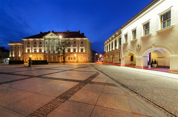 Fototapeta na wymiar City Hall in main square Rynek of Kielce, Poland Europe