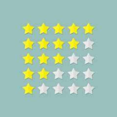 Rating stars in flat style. Design element Vector illustration