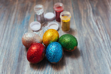 DIY project and new creative idea how to color Easter eggs