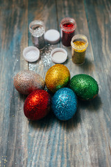 DIY project and new creative idea how to color Easter eggs