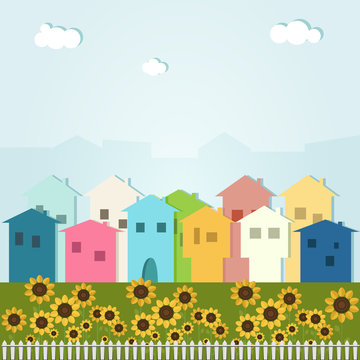 Colorful Houses For Sale / Rent. Real Estate