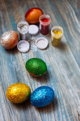 DIY project and new creative idea how to color Easter eggs