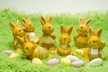 Osterhasenfamilie