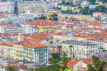 Fototapeta na wymiar View of old center of Nice. Cote d'Azur, French Riviera.