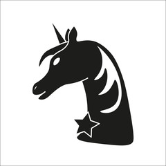 Vector sign. Unicorn.