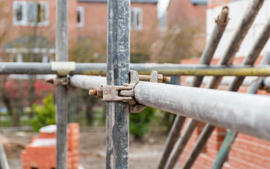 Close up scaffold joint