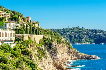 Wall murals Villefranche-sur-Mer, French Riviera Panoramic view of Villefranche-sur-Mer, Nice, French Riviera.