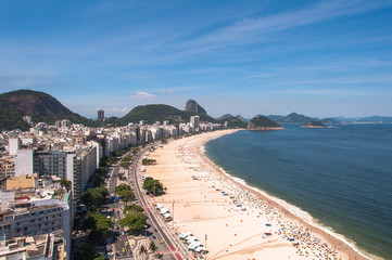 Fototapeta na wymiar Famous Copacabana Beach in Rio de Janeiro, Brazil