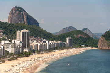 Famous Copacabana Beach in Rio de Janeiro, Brazil