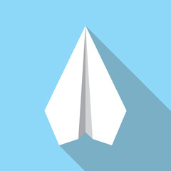 Paper Plane Flat Icon. Paper Origami Airplane symbol.
