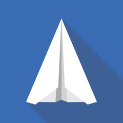 Paper Plane Flat Icon. Paper Origami Airplane symbol.