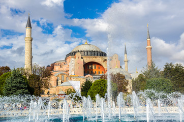 View on Aya Sofia Temple in Istanbul