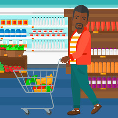 Customer with trolley.