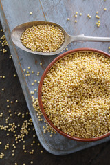 healthy uncooked millet grains