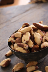 healthy snack brazil nuts in dish