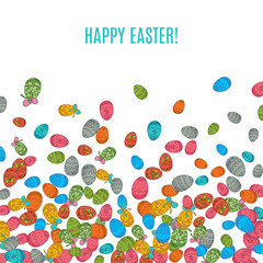 Colorful easter egg isolated on white background. Vector illustration 