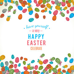 Colorful easter egg isolated on white background. Vector illustration 
