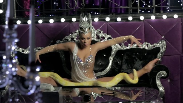 Blonde with a Crown and Python