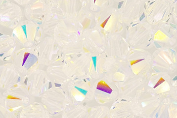 Swarovski crystals beads close up