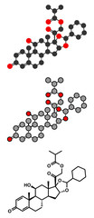 Ciclesonide glucocorticoid drug molecule.