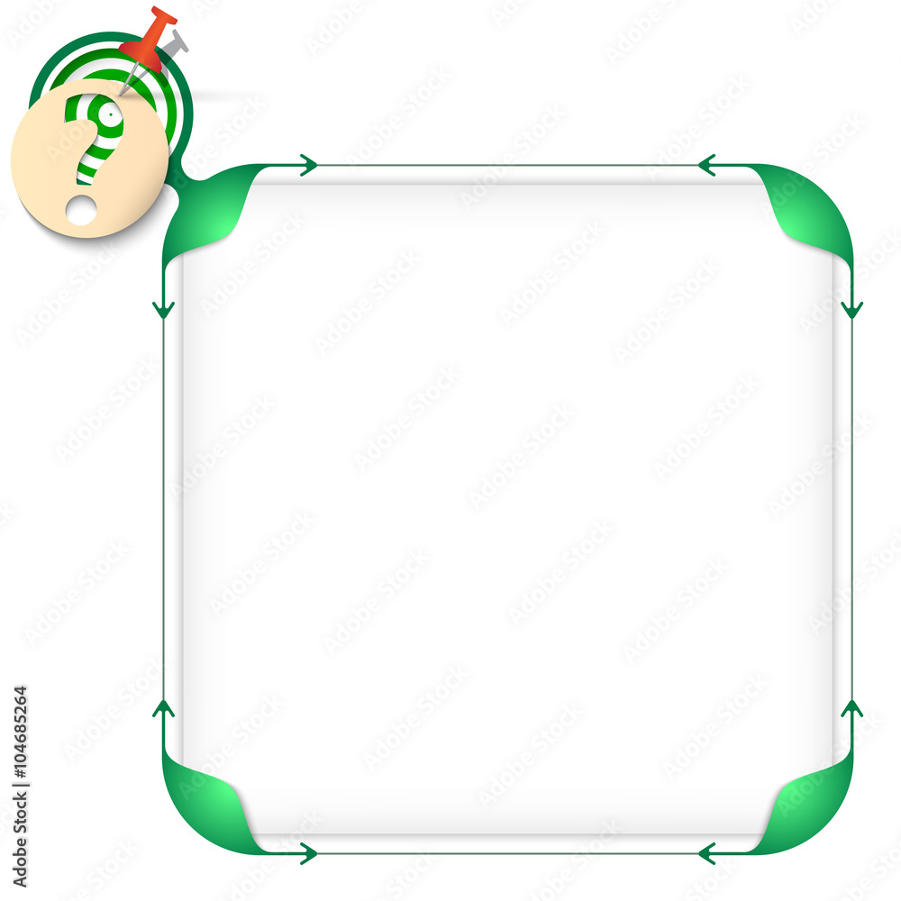 Poster text box to fill your text and question mark