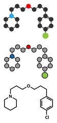 Pitolisant (tiprolisant) narcolepsy drug molecule.