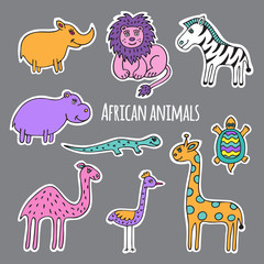 Set African animals