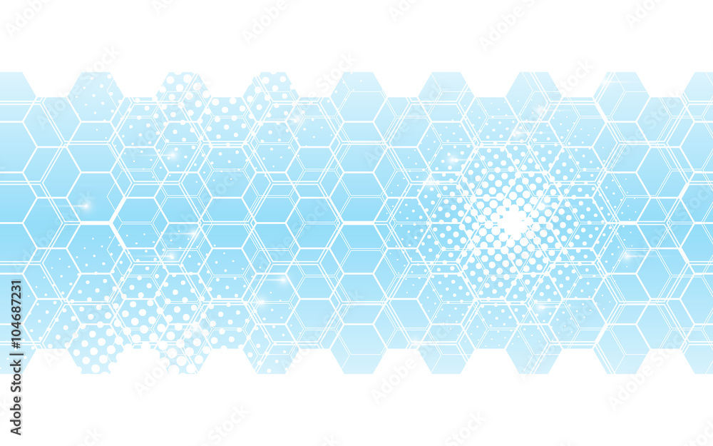 Poster abstract background hexagons pattern innovation tech concept