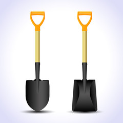 Realistic shovel isolated. Vector illustration