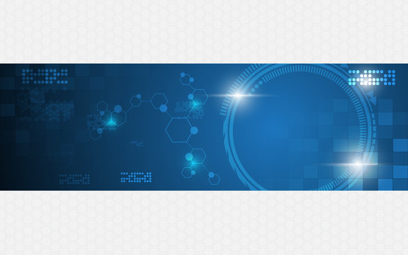 abstract tech innovation concept template background banner