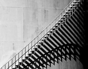 Oil Storage Tank Shadow Stairs
