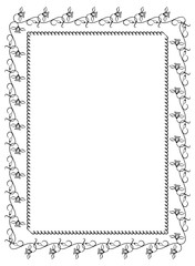 Floral silhouette frame