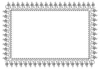 Floral silhouette frame