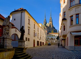 In old centre town Brno - obrazy, fototapety, plakaty