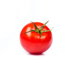 one fresh  tomato isolated on white