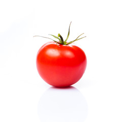 one fresh  tomato isolated on white