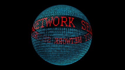 Network security spinning globe  - Powered by Adobe