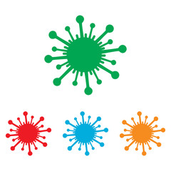 Virus sign. Colorfull set